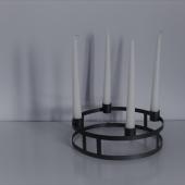  minimalistický adventní černý svícen 2