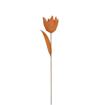 zahradní kovový zápich 3D tulipán
